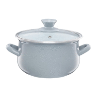 Smaltovaný hrniec s pokrievkou 22cm 5L PYZA sivá EMALIA OLKUSZ