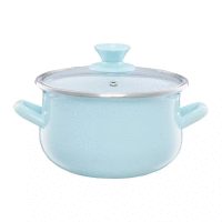 Smaltovaný hrniec s pokrievkou 22cm 5L PYZA mätový EMALIA OLKUSZ