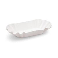Papierová miska (FSC Mix) oválna biela 17,5x10x3cm (10ks)