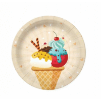 Tanier papierový ICE CREAM 8ks 18cm PAW