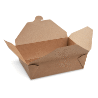 Food box (PAP/PE) nepremastiteľný kraft ´L´ 195x138x88mm 2500ml (50ks)