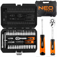 Sada nástrčných kľúčov 1/4", 38 kusov, satén NEO TOOLS