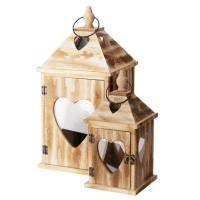 Detail - Lampáš drevený 14x14x29,5 cm HEART Lampáš drevený 14x14x29,5 cm HEART