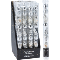 Detail - Set vianočných gúľ 3cm 9ks/bal SILVER Set vianočných gúľ 3cm 9ks/bal SILVER