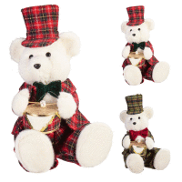 Medveď XMAS sediaci 31cm 2 druhy KARO