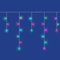 Vianočná led svetelná reťaz vonkajšia - cencúle,  SMART - programátor, 108 LED, 3m