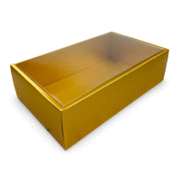 Krabička na pečivo s priehľad. vekom GOLD 25x15x7cm ALVARAK