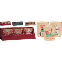 Svietniky set 3ks 8 cm XMAS