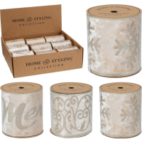 Dekoračná stuha 450x10cm CHAMPAGNE 3 druhy