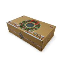 Detail - Krabička na zákusky Maxi s okienkom Vianočný veniec 25x15x7cm ALVARAK Krabička na zákusky Maxi s okienkom Vianočný veniec 25x15x7cm ALVARAK