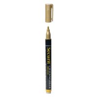 Mikro kriedový popisovač, šírka hrotu: 1 - 2 mm, Gold SECURIT