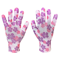 Záhradné rukavice , polyester, kvetinový vzor, veľkosť 7" VERTO