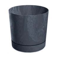 Kvetináč TUBO P BETON effect 14,8cm antracit PROSPERPLAST