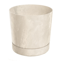 Kvetináč TUBO P BETON effect 14,8cm krémový PROSPERPLAST
