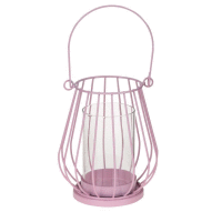 Lampáš WIRE SOFT PINK 11,2x11,2x13,5 cm MY HOME