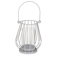 Lampáš WIRE SOFT GREY 11,2x11,2x13,5 cm MY HOME
