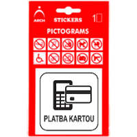 Platba kartou - piktogram 8x8cm