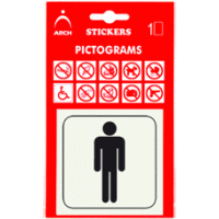 WC - muž - piktogram 8x8 cm