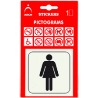 WC - žena - piktogram 8x8 cm
