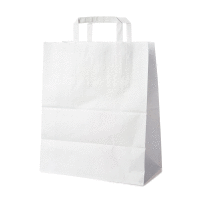 Papierová taška 32+16 x 39 cm biela (50ks) BIO GASTRO