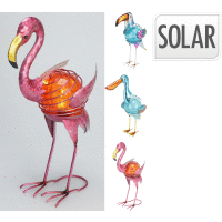 Solárna kovová dekorácia BIRD 33cm 3 druhy