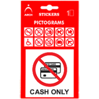 Platba len v hotovosti "CASH ONLY" - Piktogram