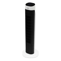 Stĺpový ventilátor s diaľ. ovládačom, čierna, 79cm, 45 W HOME