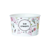 Miska na zmrzlinu 245ml 25ks PASTEL/ ice cream O93mm