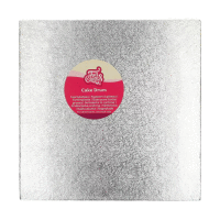 Podnos FunCakes pevný štvorec 30,5x30,5cm strieborný