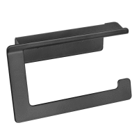 Držiak na toaletný papier s poličkou na telefón čierny AWD