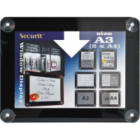 Informačný rám na sklo A3, čierny SECURIT