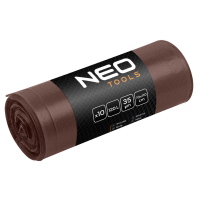 Vrecia na odpad 120 l, hnedé, 35 mic, 10 ks NEO TOOLS