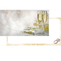 Darčeková obálka na peniaze SVATBA šampanské 23x11cm ALVARAK