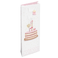 Taška na fľašu matt 36x12,6x8,9cm narodeninová torta ALVARAK