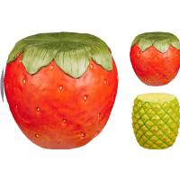 Detail - Keramický príručný stolík FRUIT 31x31cm 2 druhy Jahoda-ananás Keramický príručný stolík FRUIT 31x31cm 2 druhy Jahoda-ananás