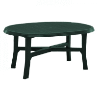 Lux. stôl DANUBIO, oválny, zelený  PRO GARDEN