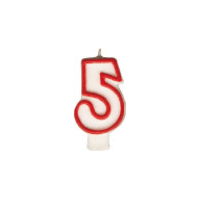 Číslová sviečka "5" 75 mm [1 ks] PARTY GASTRO