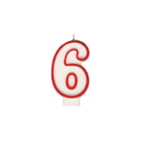 Číslová sviečka "6" 75 mm [1 ks] PARTY GASTRO