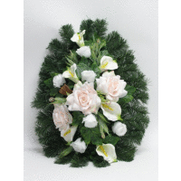 Aranžmán veniec ikebana stredná+kála+ruža+doplnok