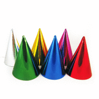 Papierové farebné klobúčiky [6 ks] PARTY GASTRO