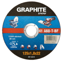 Rezací kotúč na kov, 125 x 1.6 22.2 mm, 41 A60-T-BF GRAPHITE