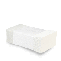 Uteráky tissue ZZ "V" , 2-vrstvé, 25 x 21 cm, biele [1bal] HYG SOFT