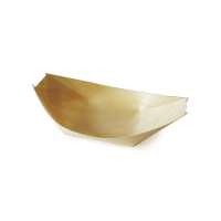 Fingerfood miska drevená, lodička 13 x 8 cm [100 ks] BIO GASTRO