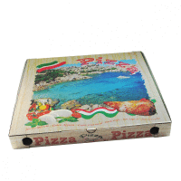 Krabica na pizzu z vlnitej lepenky 50 x 50 x 5 cm [100 ks] GASTRO