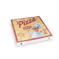 Krabica na pizzu z vlnitej lepenky 30 x 30 x 3 cm [100 ks] GASTRO