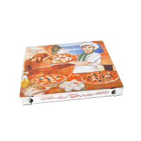 Krabica na pizzu z vlnitej lepenky 32,5 x 32,5 x 3 cm [100 ks] GASTRO
