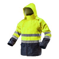 Pracovná bunda výstražná nepremokavá, žltá, M/50, NEO Tools