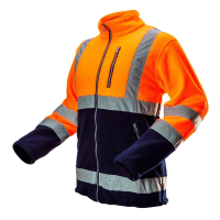 Výstražná flísová bunda, oranžová, veľkosť L, NEO Tools