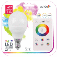 Smart LED Mini Globe 5,5W RGB+W 2700K s diaľkovým IR AVIDE