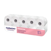 Toaletný papier tissue 2-vrstvý "Harmony Professional" 200 útržkov [10 ks] HYG SOFT